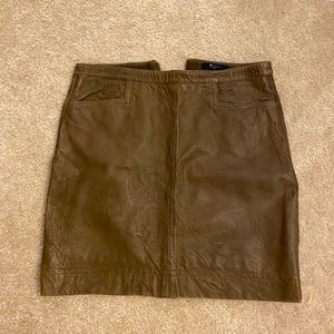 Madewell Leather skirt size 6